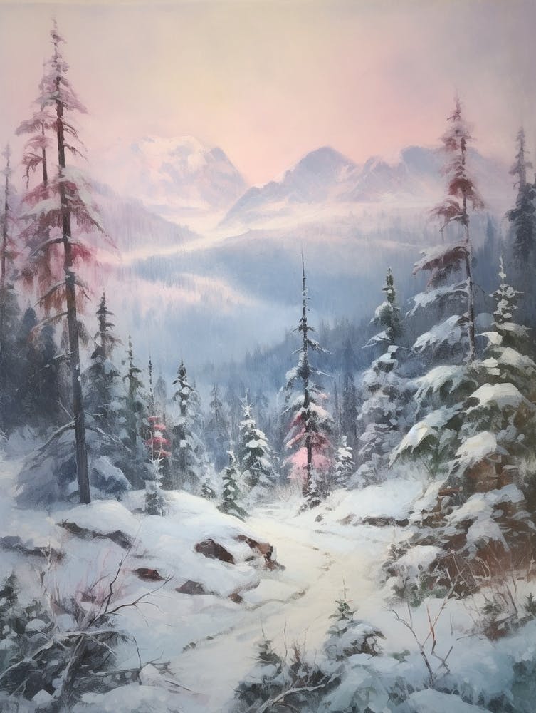 Dreamy Winter Painting Tatra National Park Poland 2
