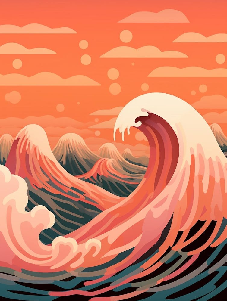 Waves Abstract Geometric Illustration 13