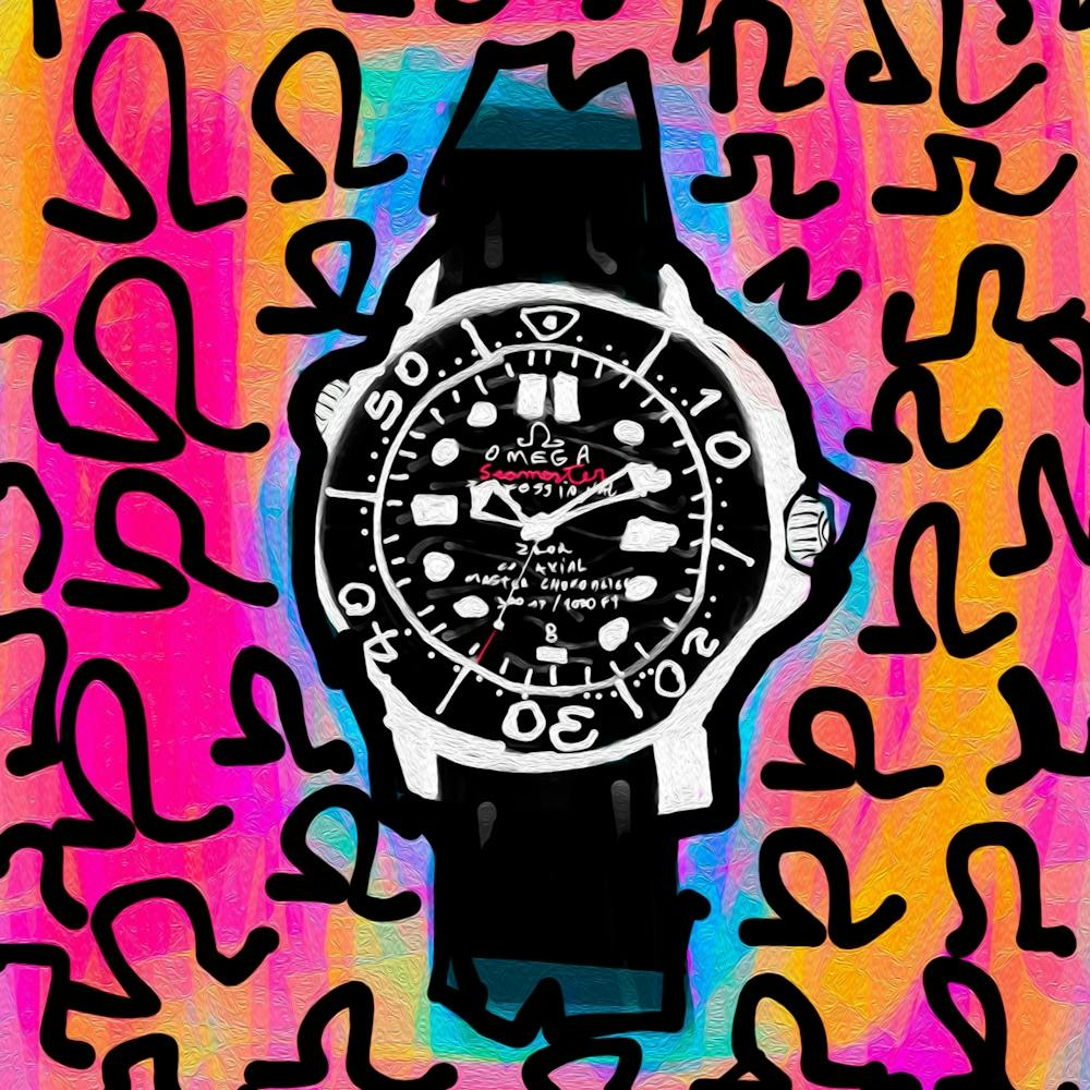 Watch On A Colorful Background