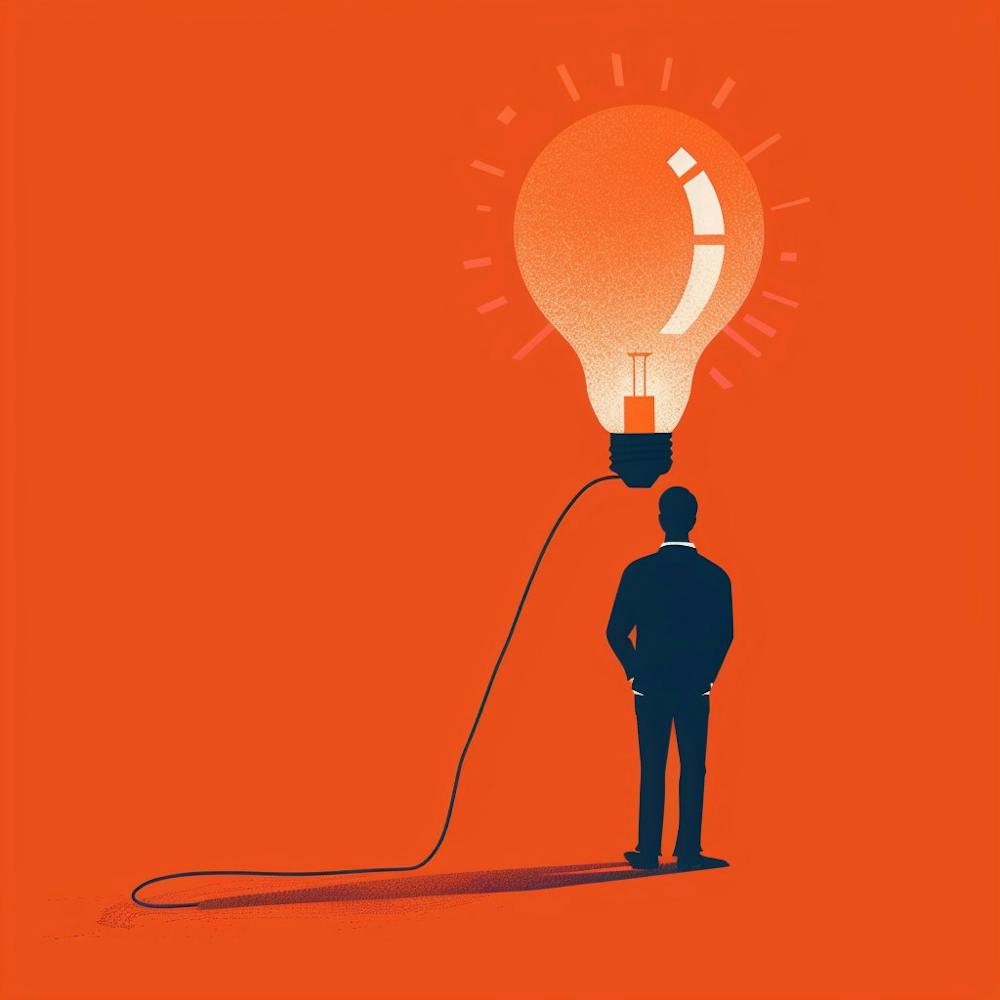 Lightbulb Minimal Print Design
