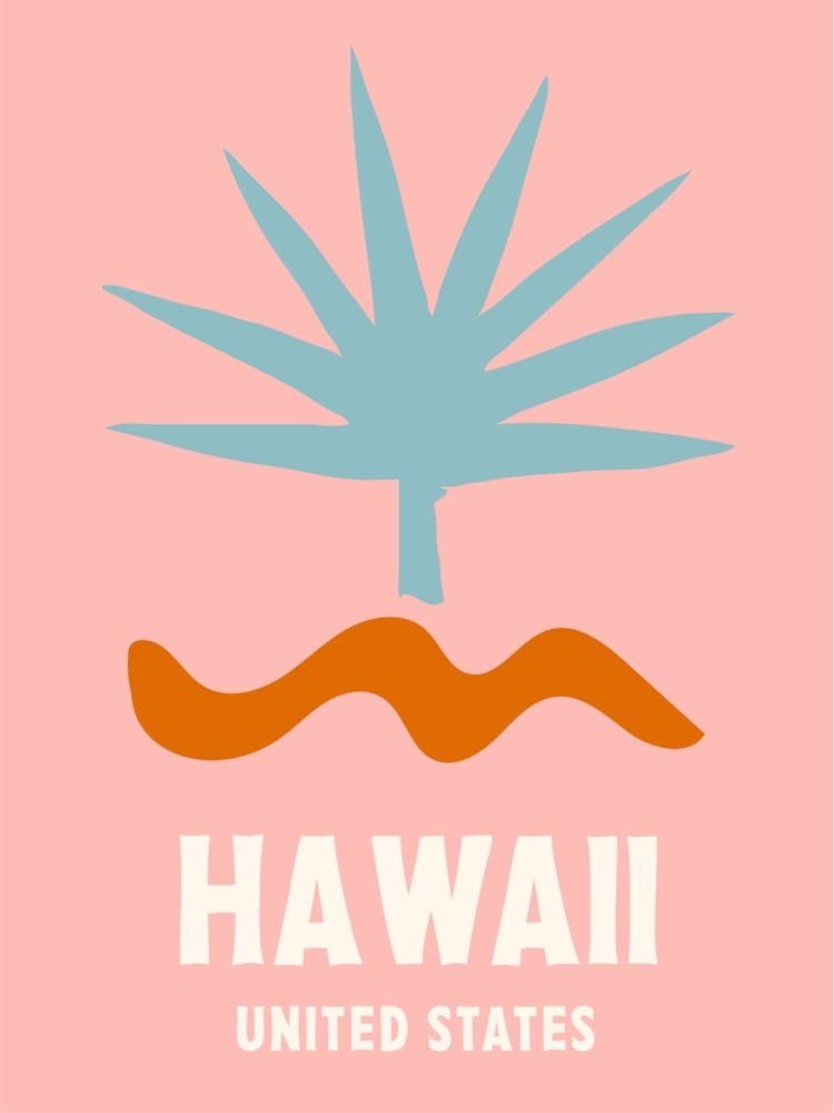 Hawaii, United States, Graphic Style Poster 1