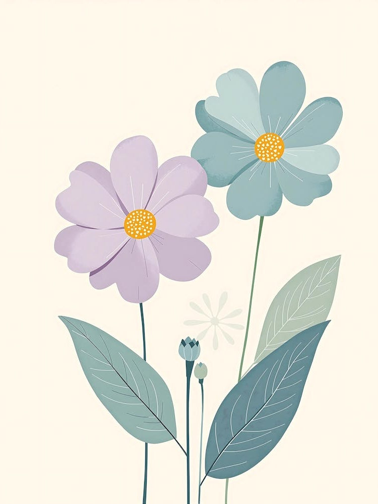 Soft Blooming Wildflowers in Earthy Neutrals