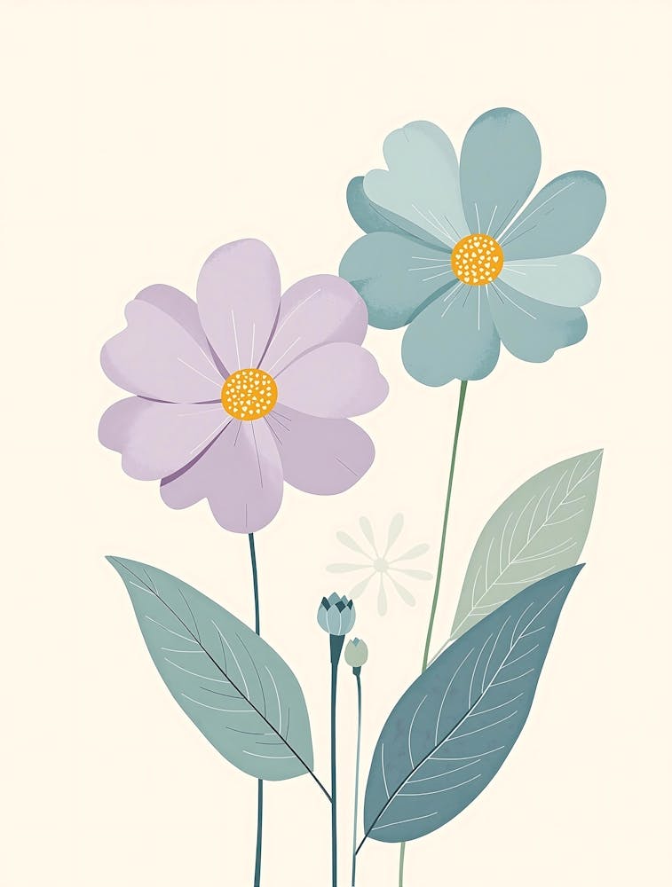 Soft Blooming Wildflowers in Earthy Neutrals