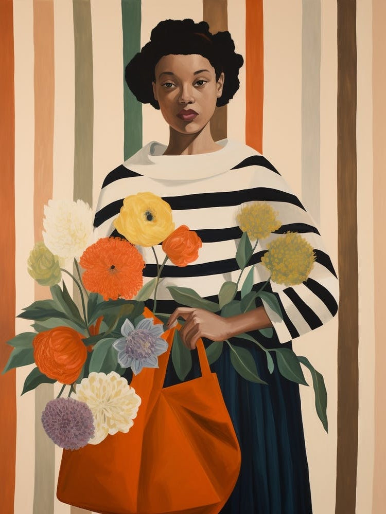 Bag Of Flowers Fall Illustration 3