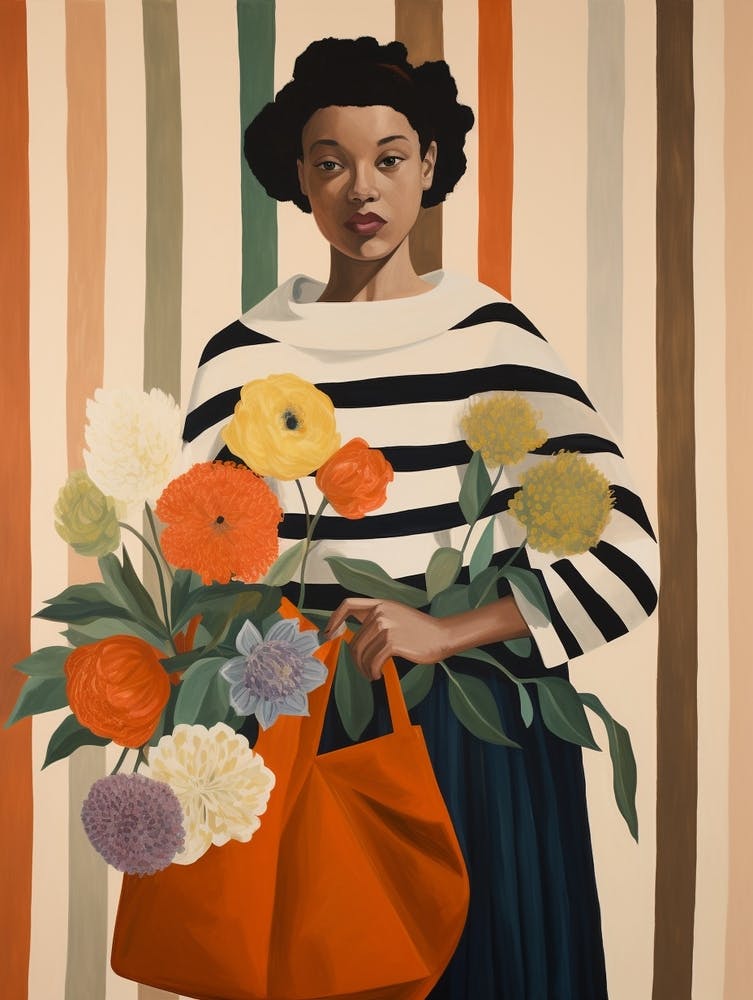 Bag Of Flowers Fall Illustration 3