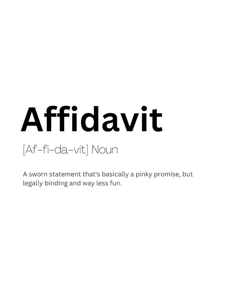 Affidavit Definition Meaning