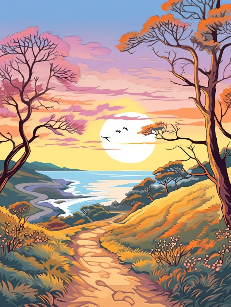 The Norfolk Coast Path England 2 Hike Illustration
