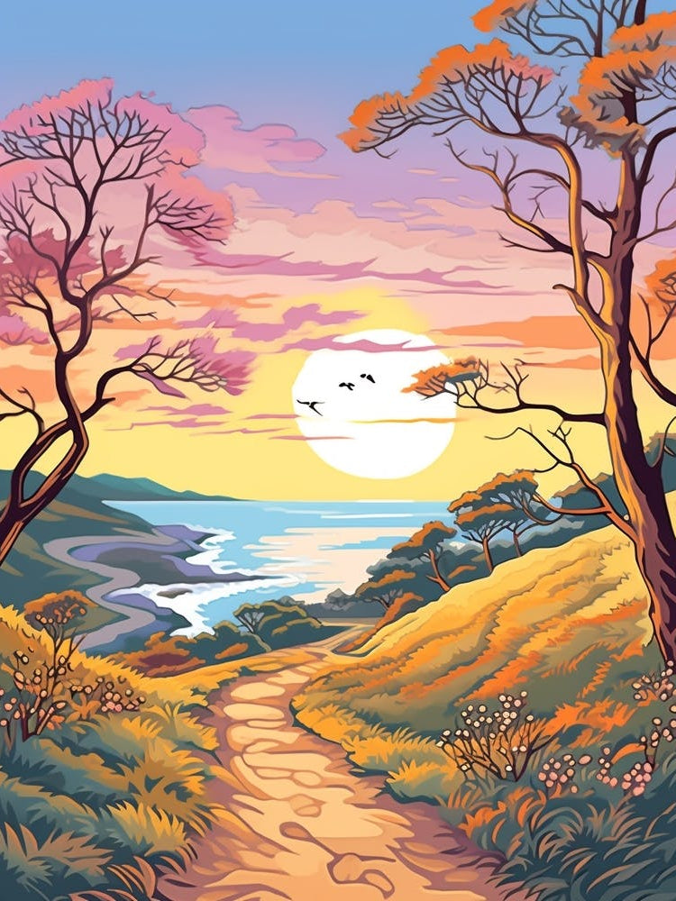 The Norfolk Coast Path England 2 Hike Illustration