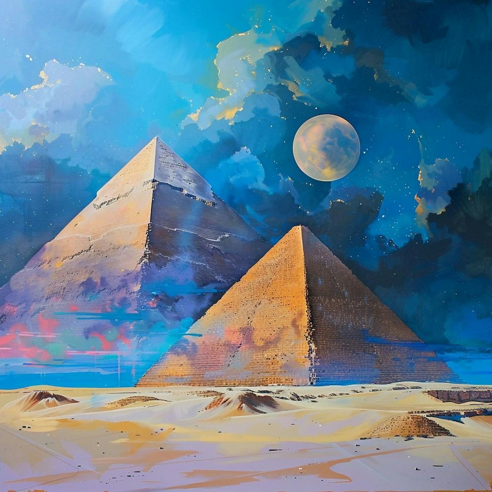 A Pyramids Of Giza Oil Painting Illustration 1719955498 4