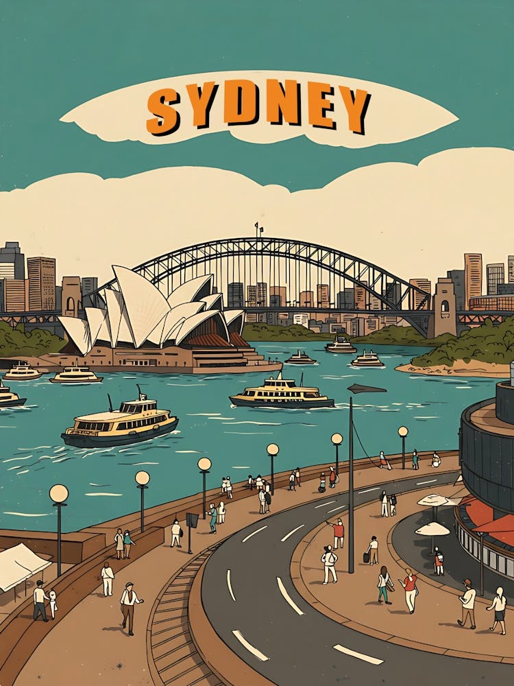 Sydney Vintage Travel Poster 42