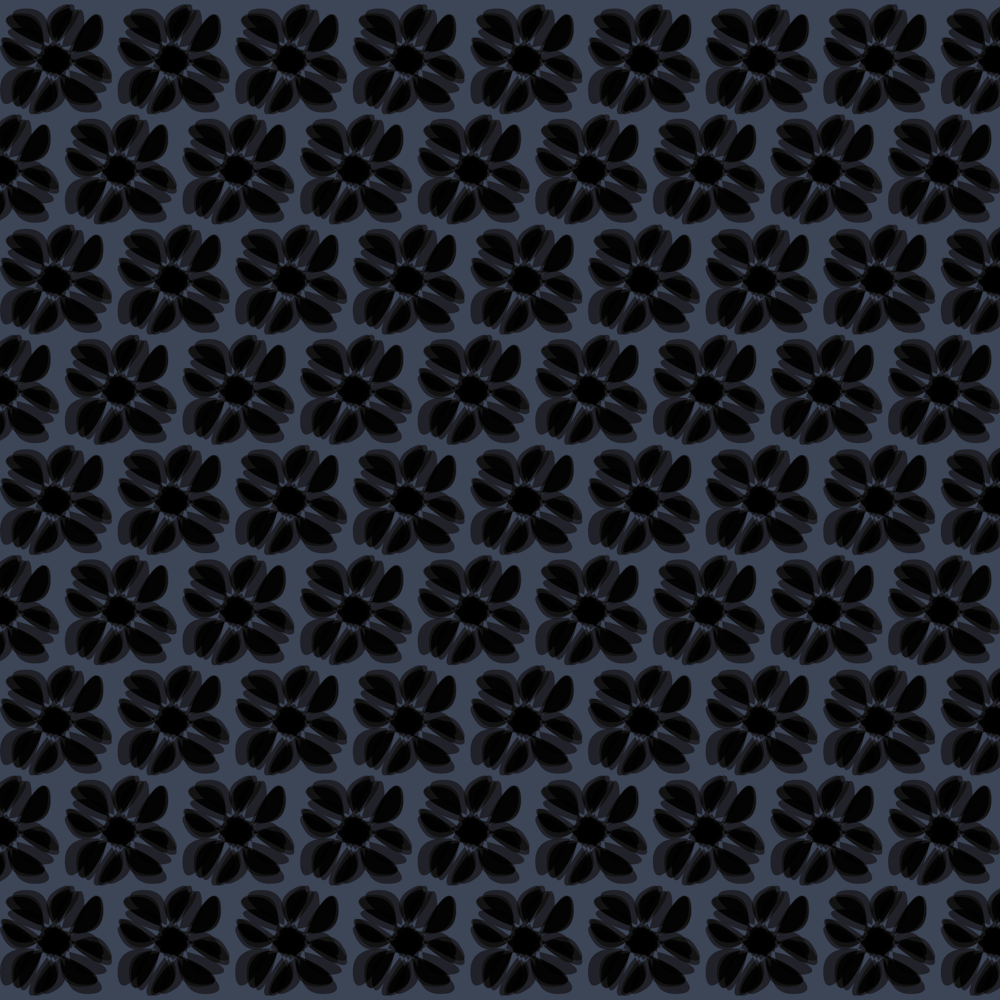 Black And Blue Floral Pattern