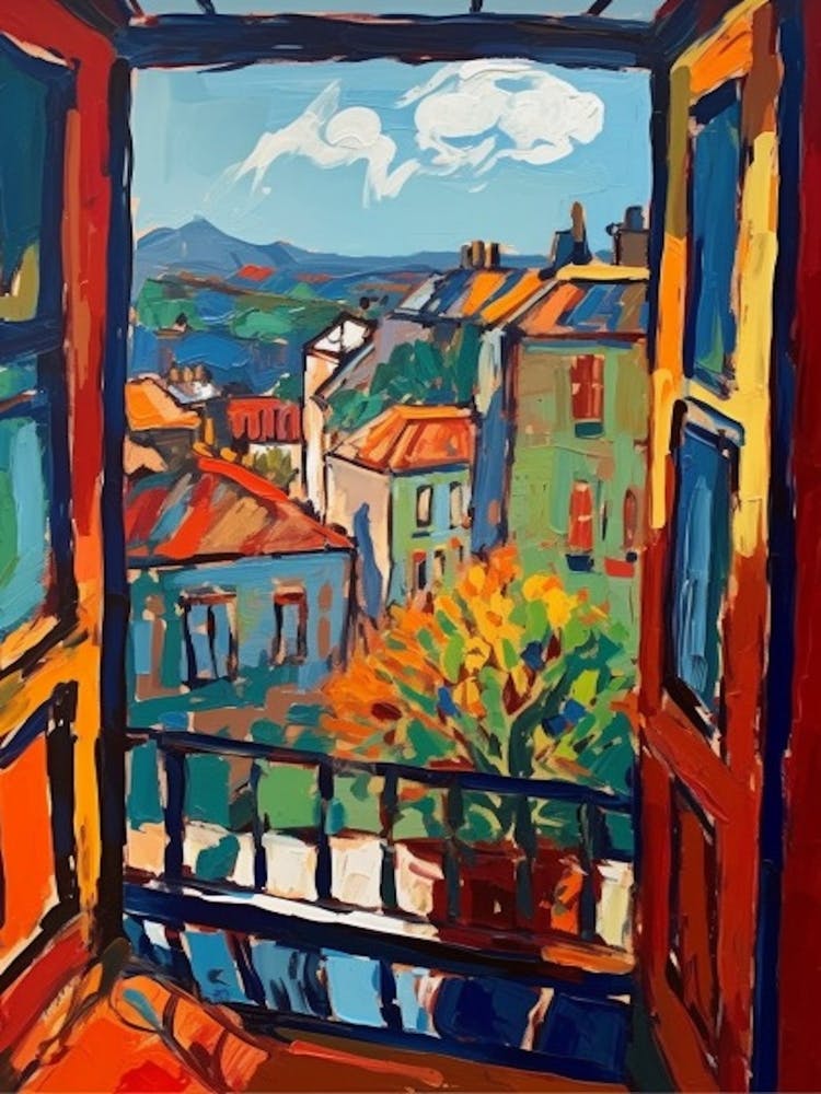 Window Edinburgh Scotland In The Style Of Matisse 4