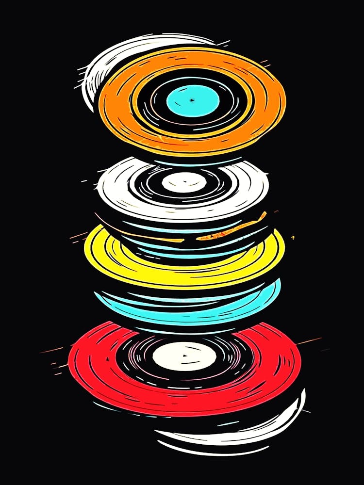 Vinyl Record Stack