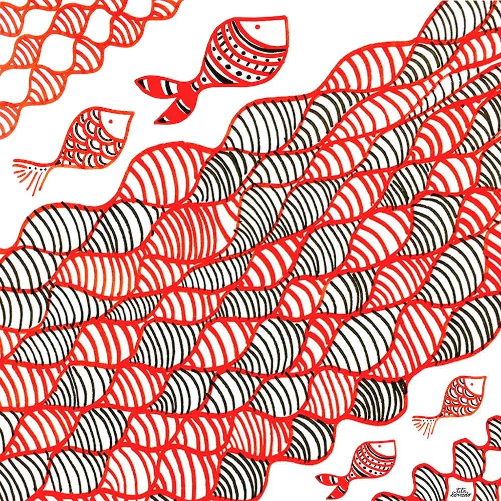 Coral Fish Square