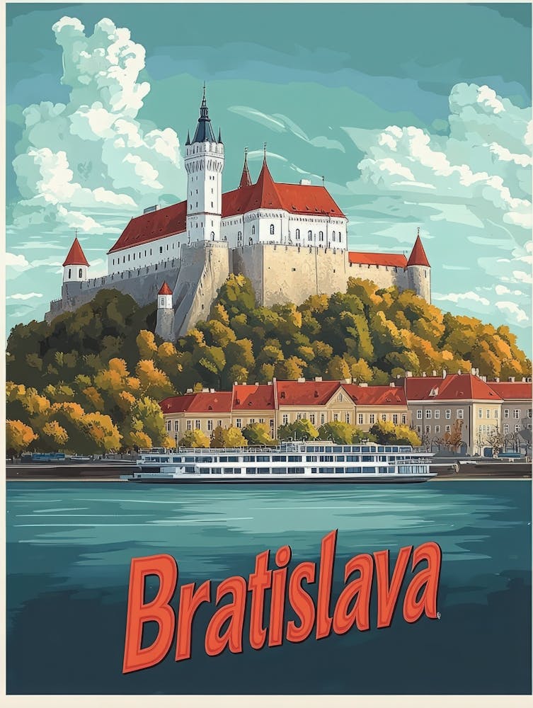 Aihrgdesign A Vintage Travel Poster Of Bratislava 5