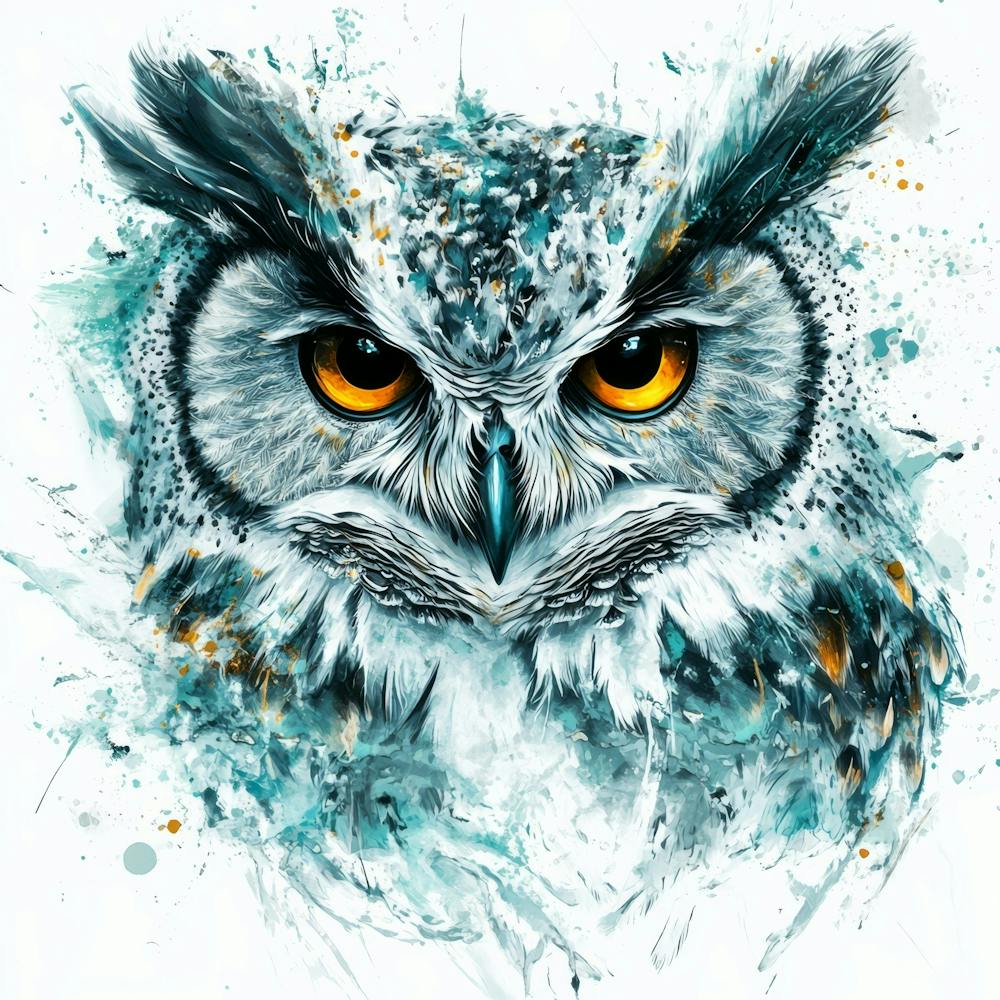 Owl.Generated AI. Wall