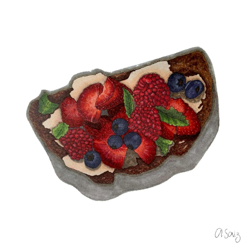 Berries Toasted Bread