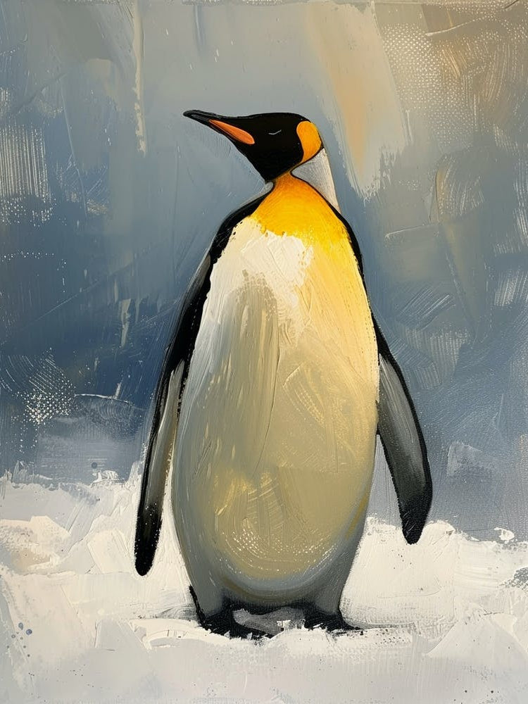 King Penguin Volunteer Point Colour Block Painting 2
