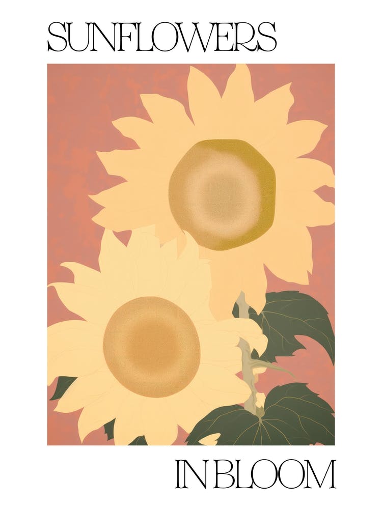 Sonnenblumen in voller Blüte Kräftige Blumenillustration 3