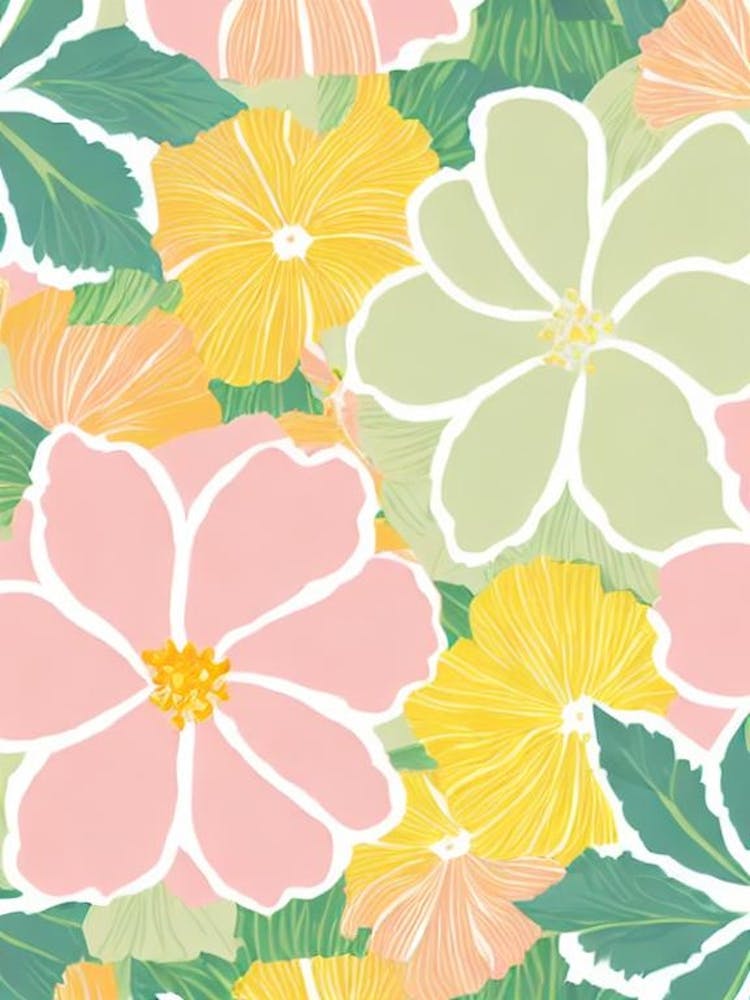 Hibiskus Pastellblumen 2