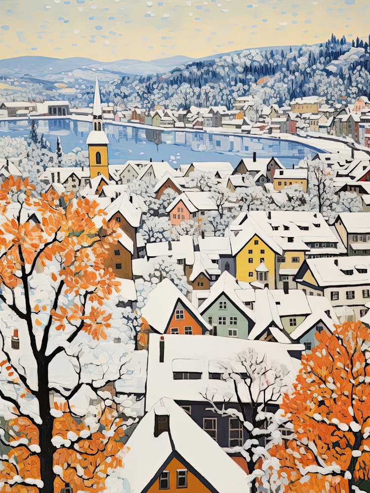 Winter Snow Lucerne   Switzerland Snow Illustration 2