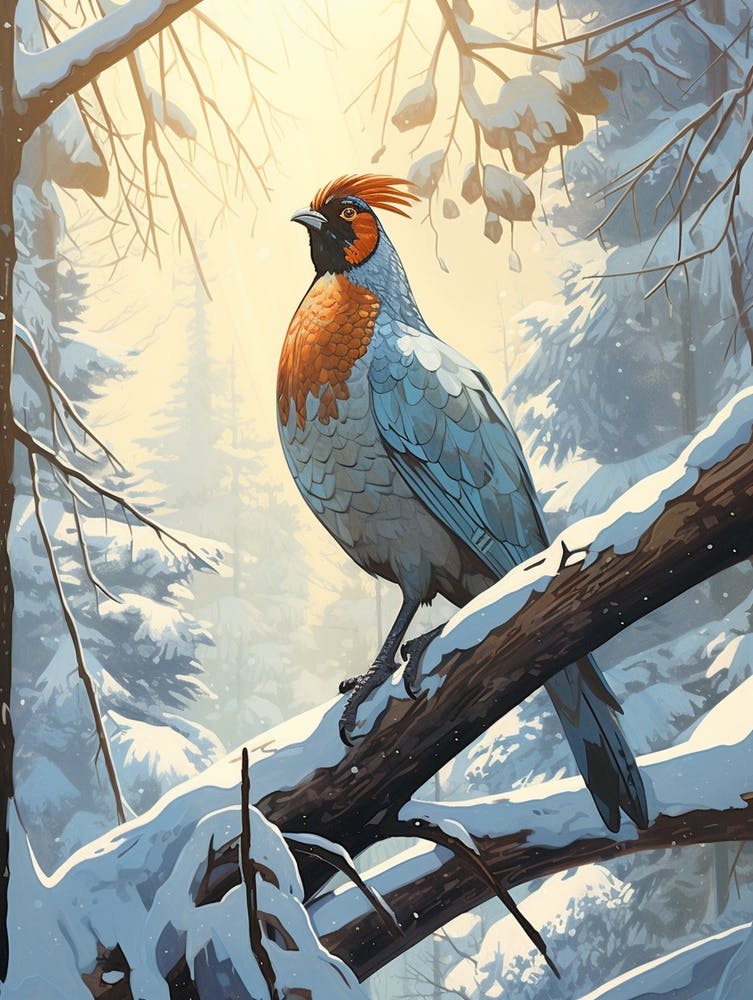 Winter Grouse 1 Illustration