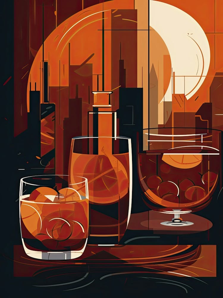 Sazerac Cocktail Illustration 3