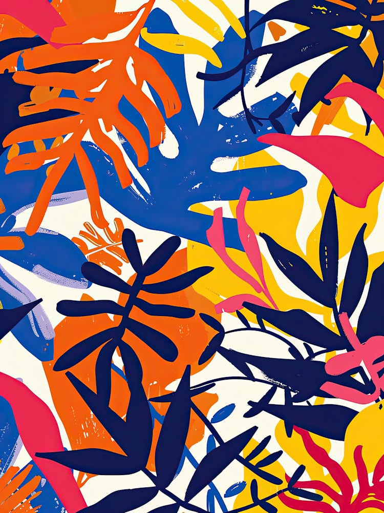 Sunset Leaves Matisse Style