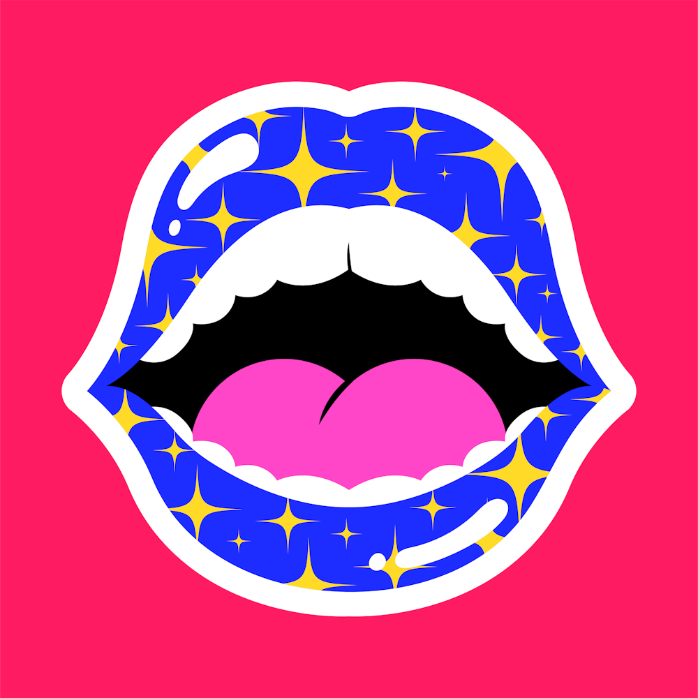 Read My Lips - Royal Blue Galaxy