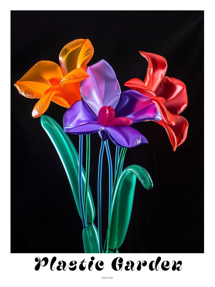 Bright Inflatable Flowers Poster Orchid 3