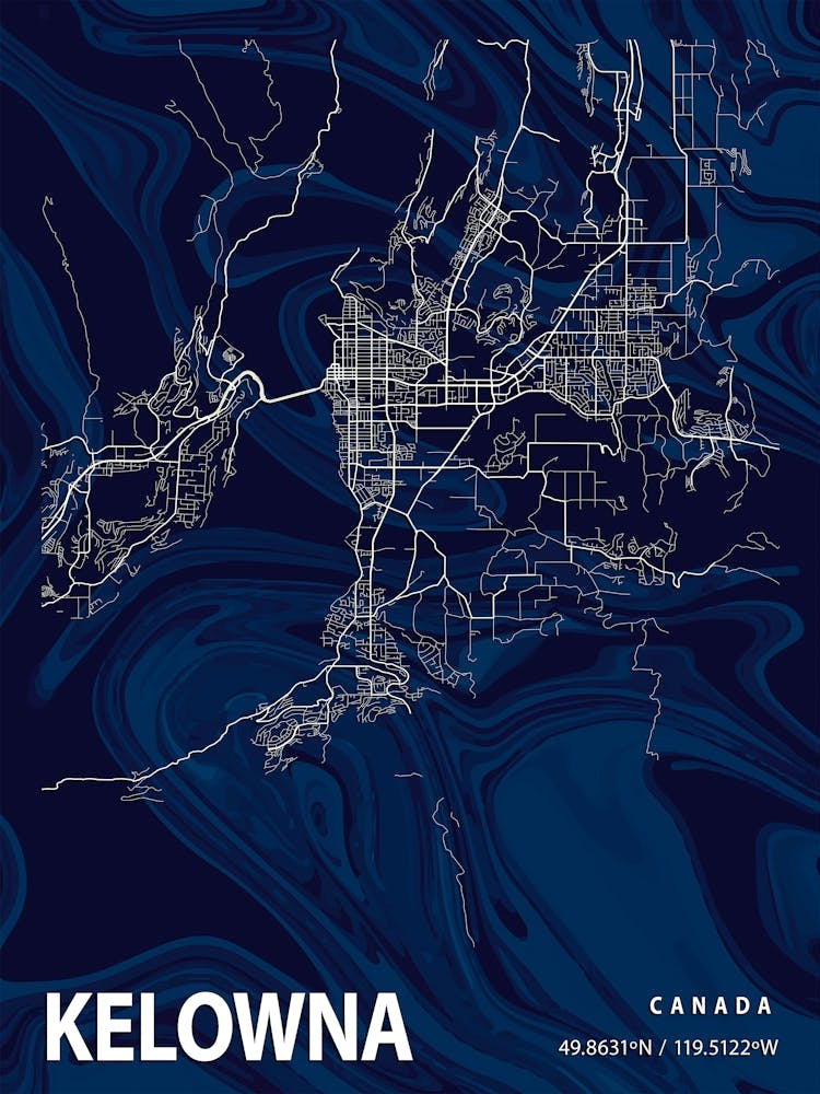 Kelowna Crocus Marble Map