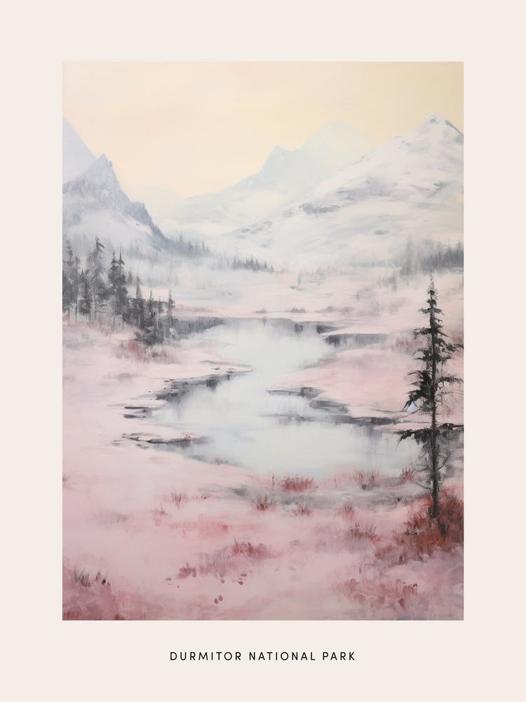 Dreamy Winter National Park Poster  Durmitor National Park Montenegro 3