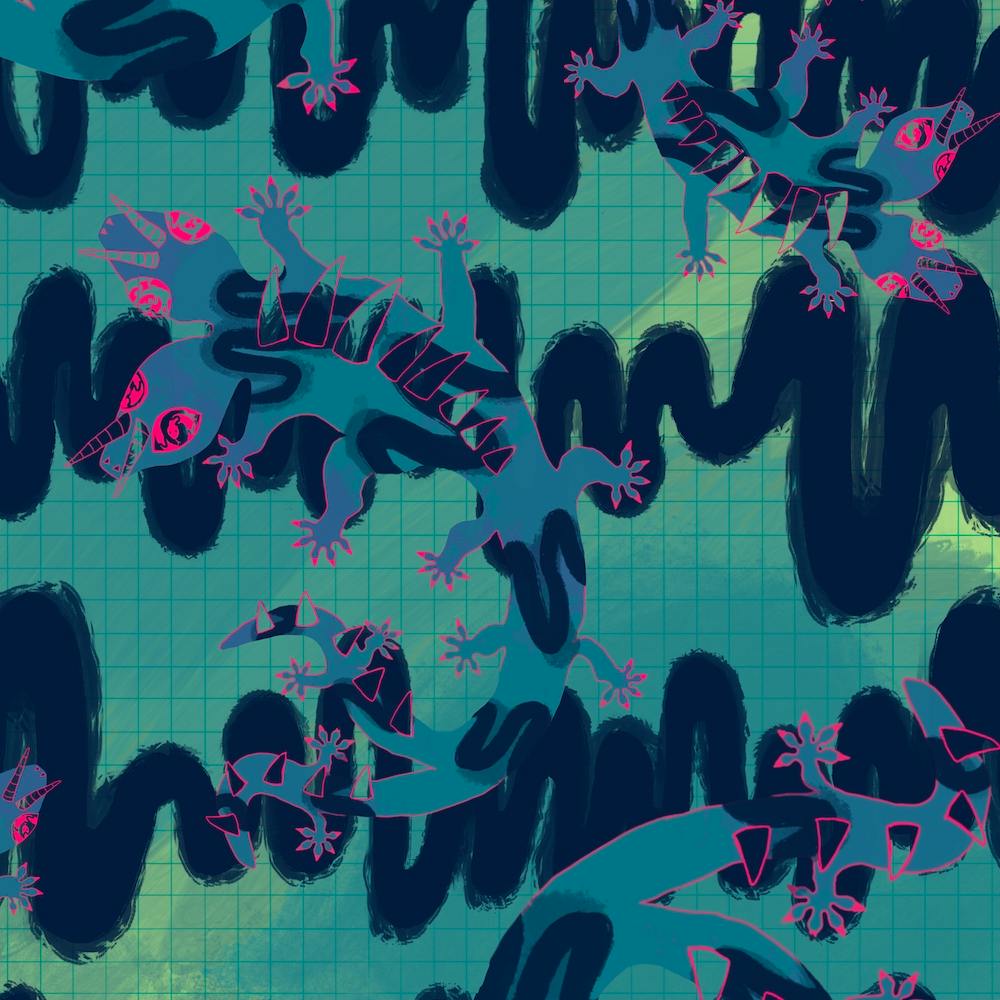 Alien Lizard Square