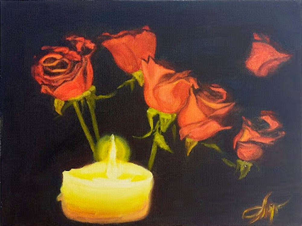 Roses And Candl