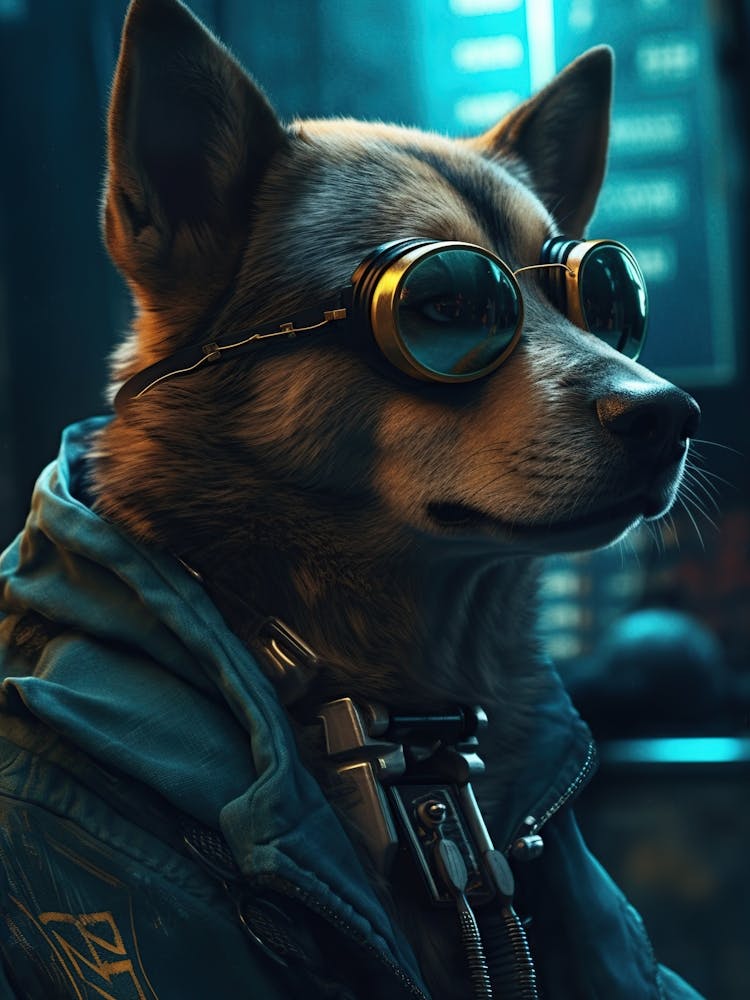 Cyber Dog With Goggles 1