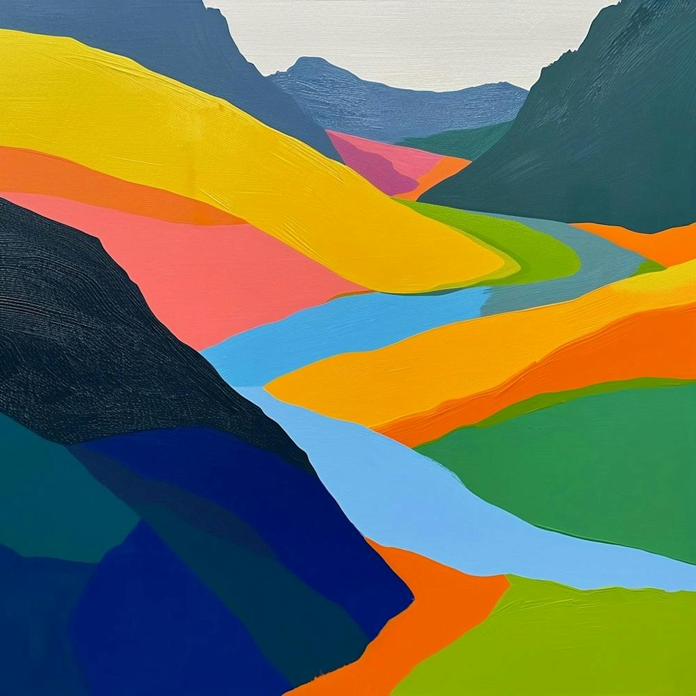 Colourful Abstract Snowdonia National Park Wales 6