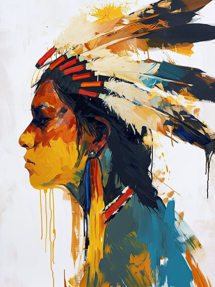 Shawnee Shadows In Abstract Art ! Native American Art