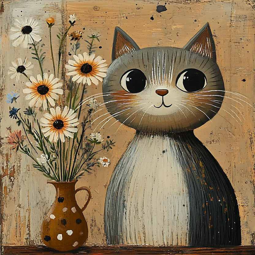 Cat With Flowers 13