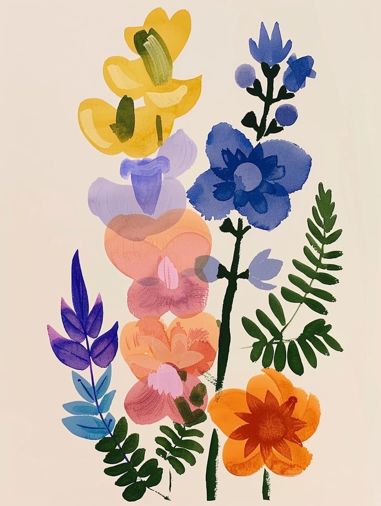 Painted Florals Aconitum 2