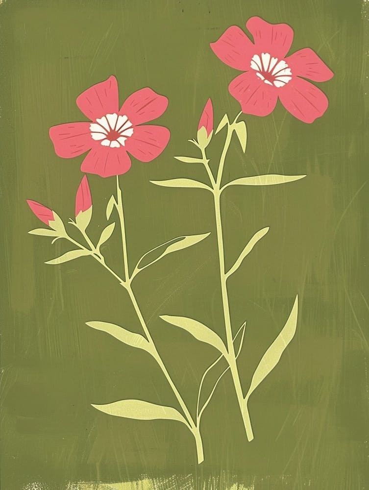 Pink & Green Phlox