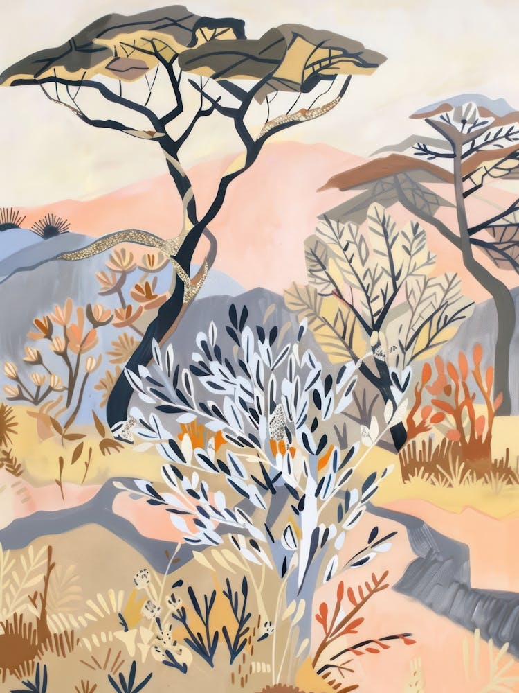 Snakes Pastels Jungle Illustration 4
