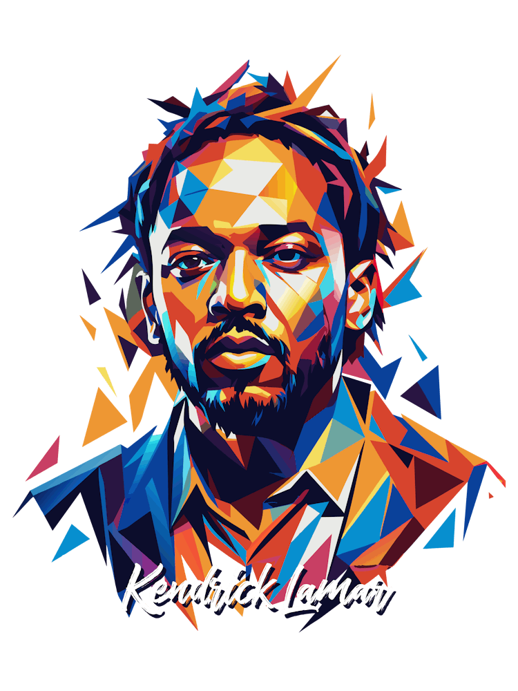 Kendrick Lamar 01 Portrait Music Icon Style WPAP Pop Art