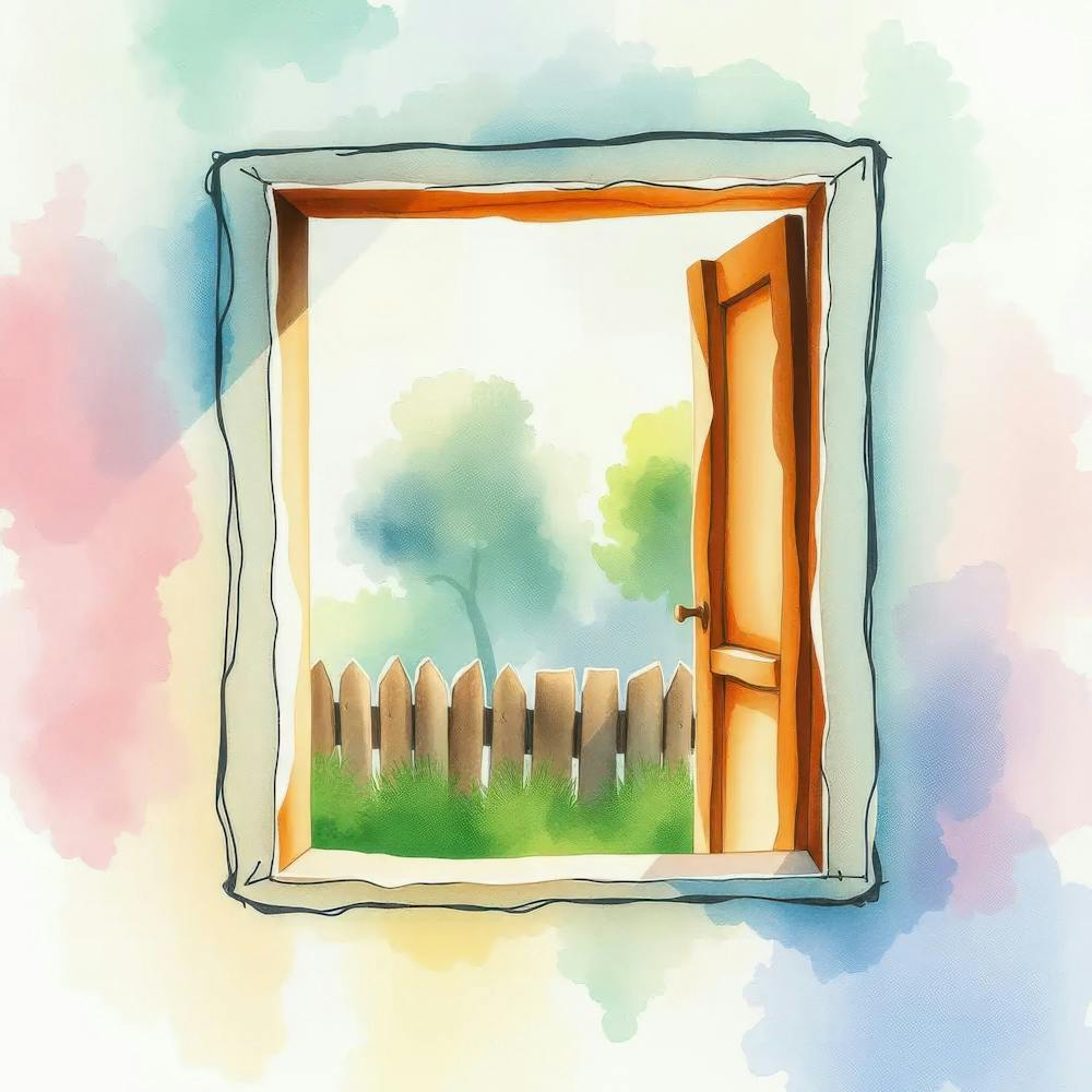 Watercolor Of A Window