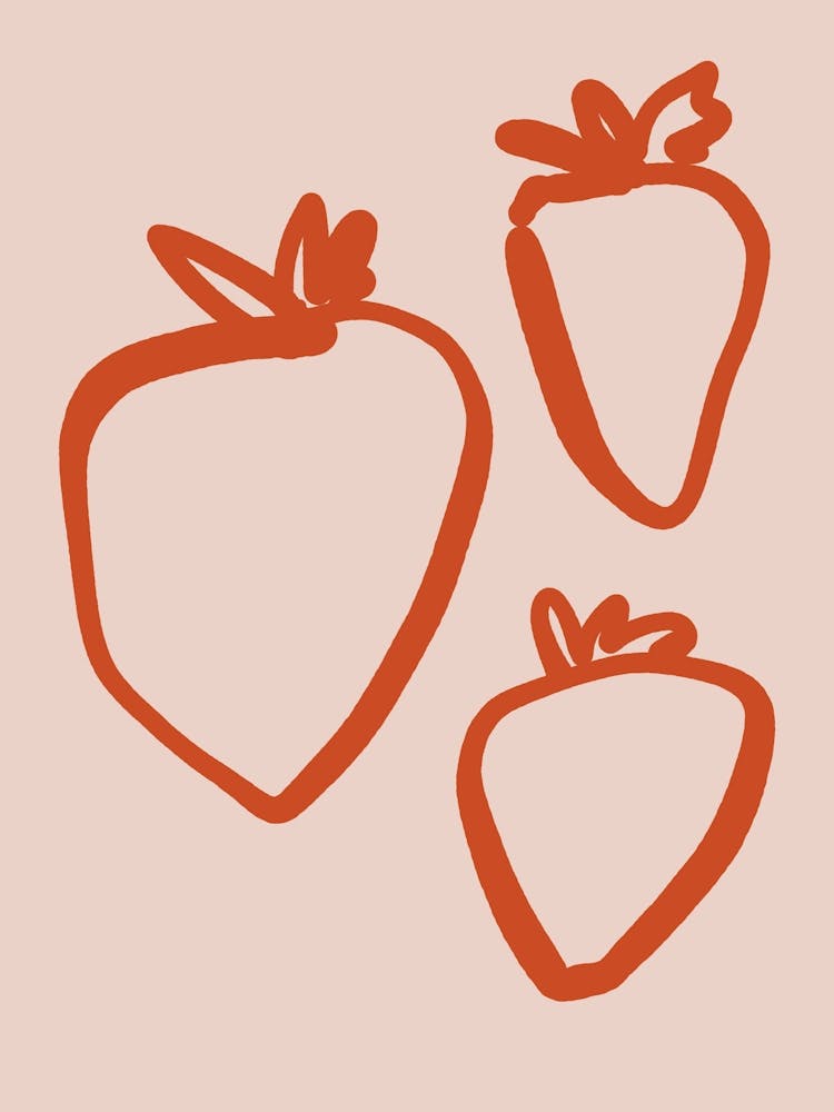 Three Strawberries