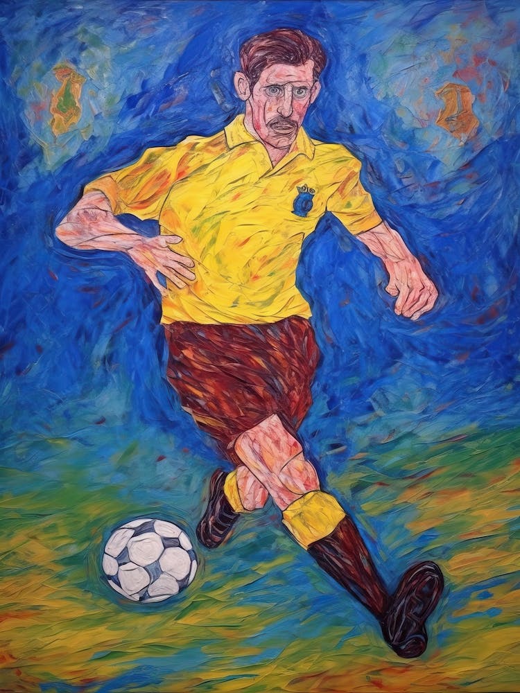 Football Soccer In The Style Of Van Gogh 1