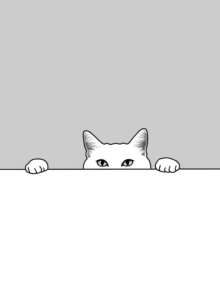 Cat Peeking