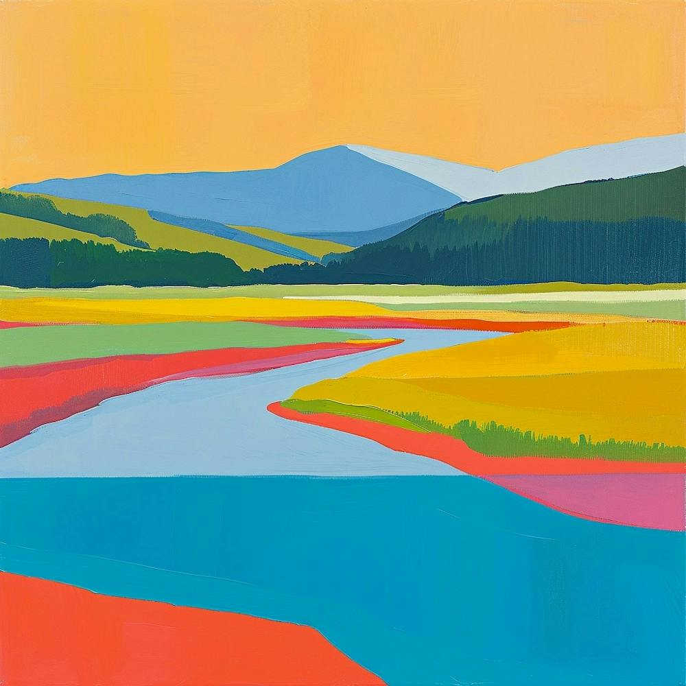 Colourful Abstract Yellowstone National Park 1