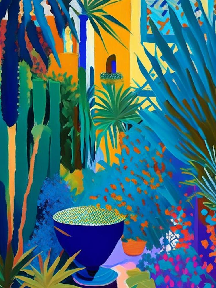Jardin Majorelle, Morocco Abstract Still Life