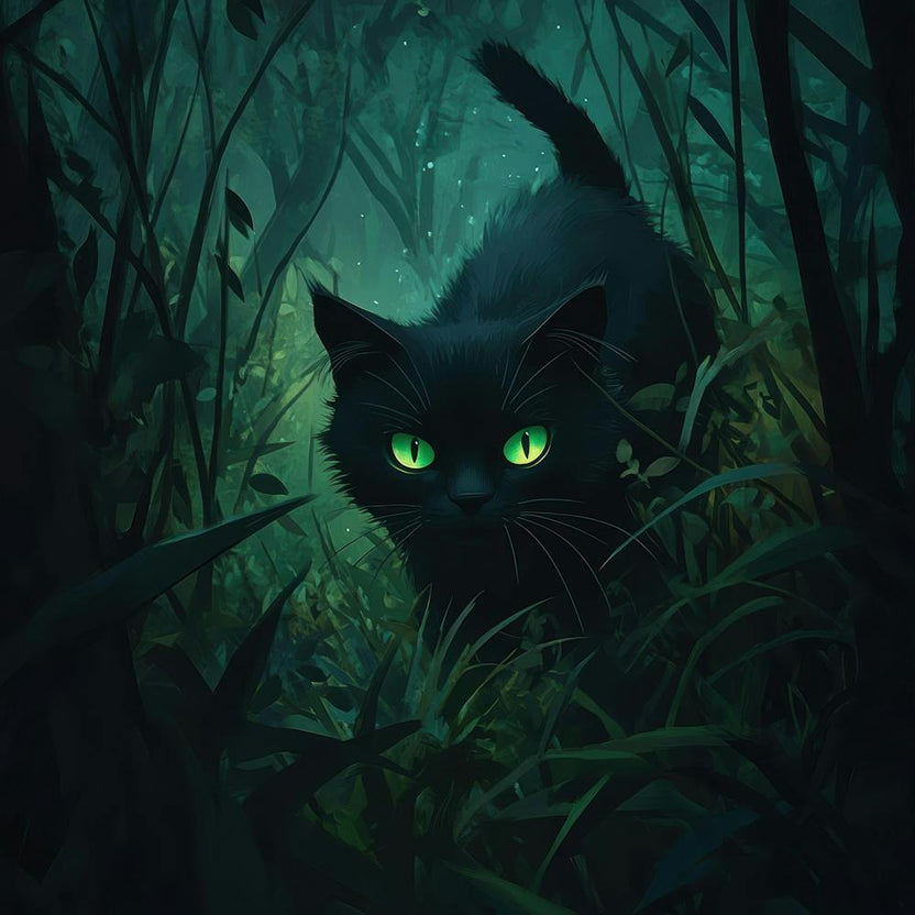 Black Cat In The Forest 7