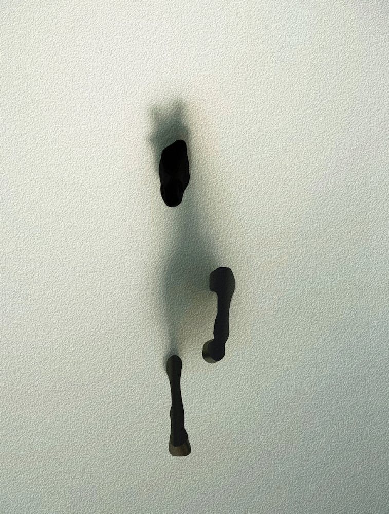 Horse Breaking Through Fog Abstract Art